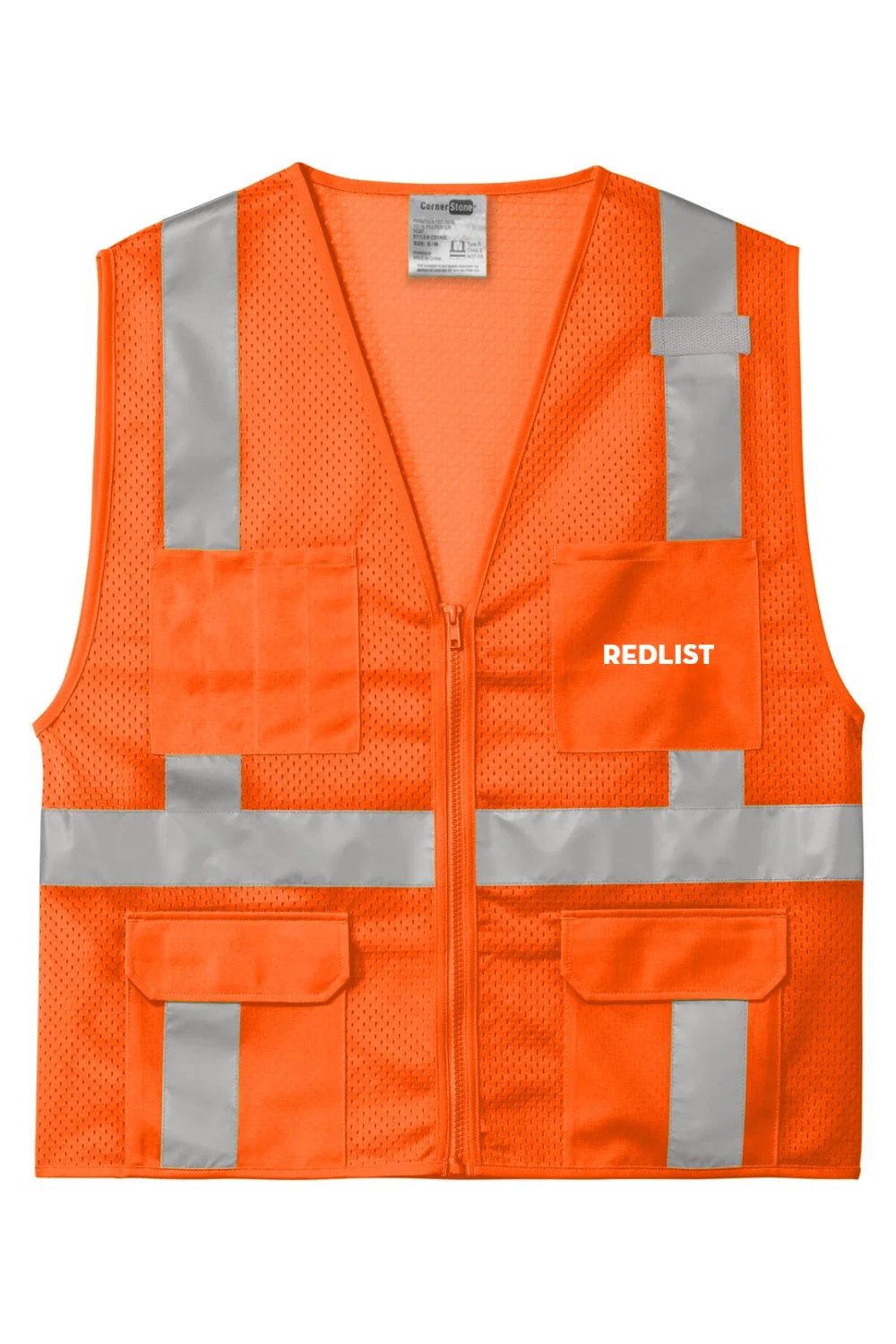 ANSI 107 Class 2 Mesh Six-Pocket Zippered Vest